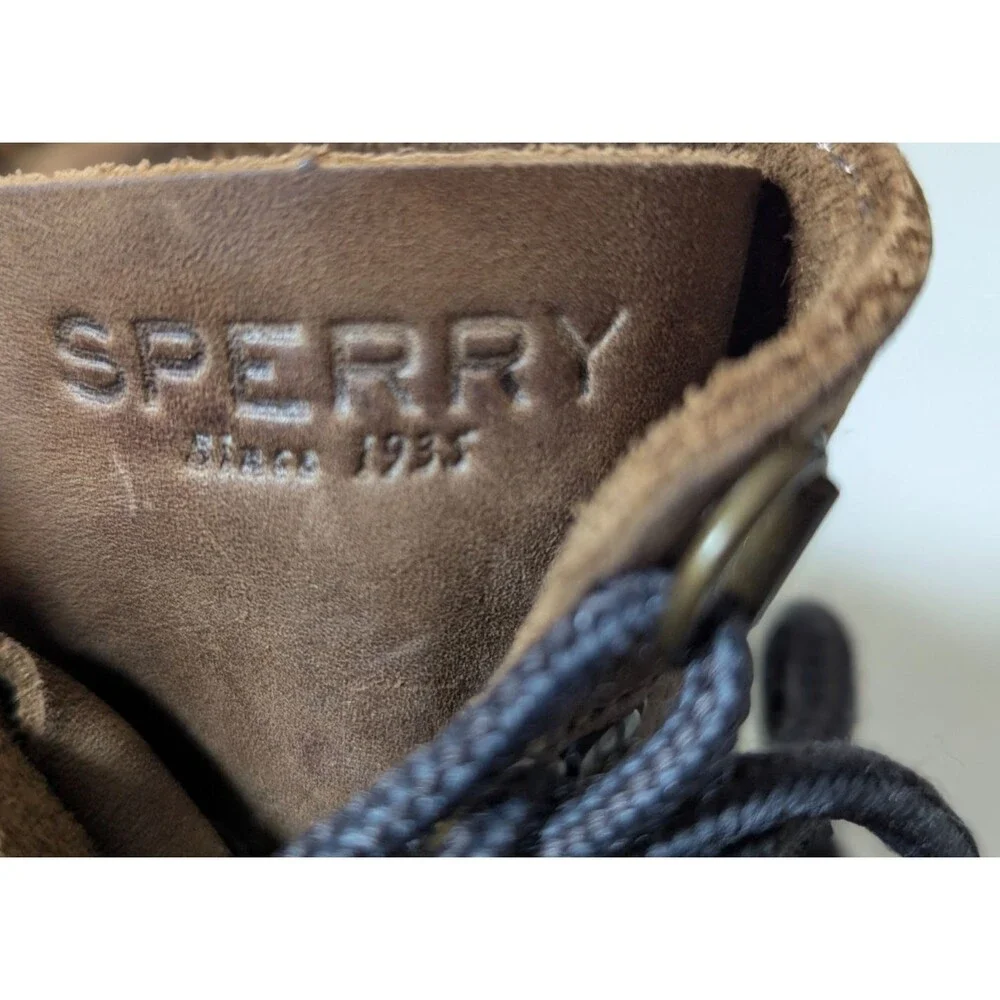 Sperry Avenue Men's Duck Boots Size 11.5 Brown Leather Waterproof Rain Winter